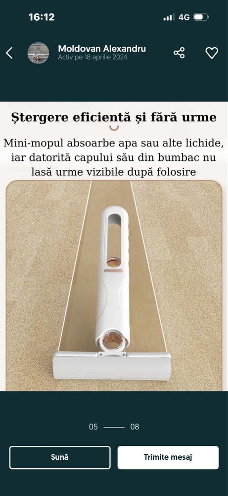 Mini mop portabil