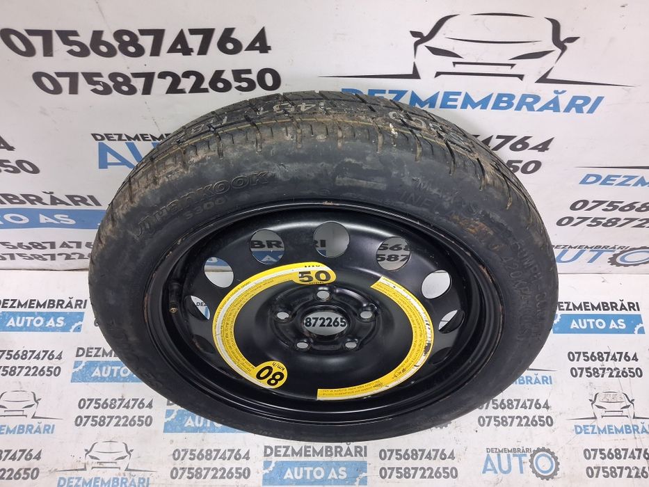 Roata rezerva slim T125/70 R16 vw Golf 5 Plus 2008