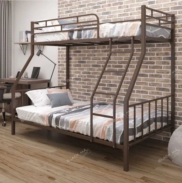 Двухъярусная Металл Кровать KOSMOS, loft krovat, metall, Темир кравать
