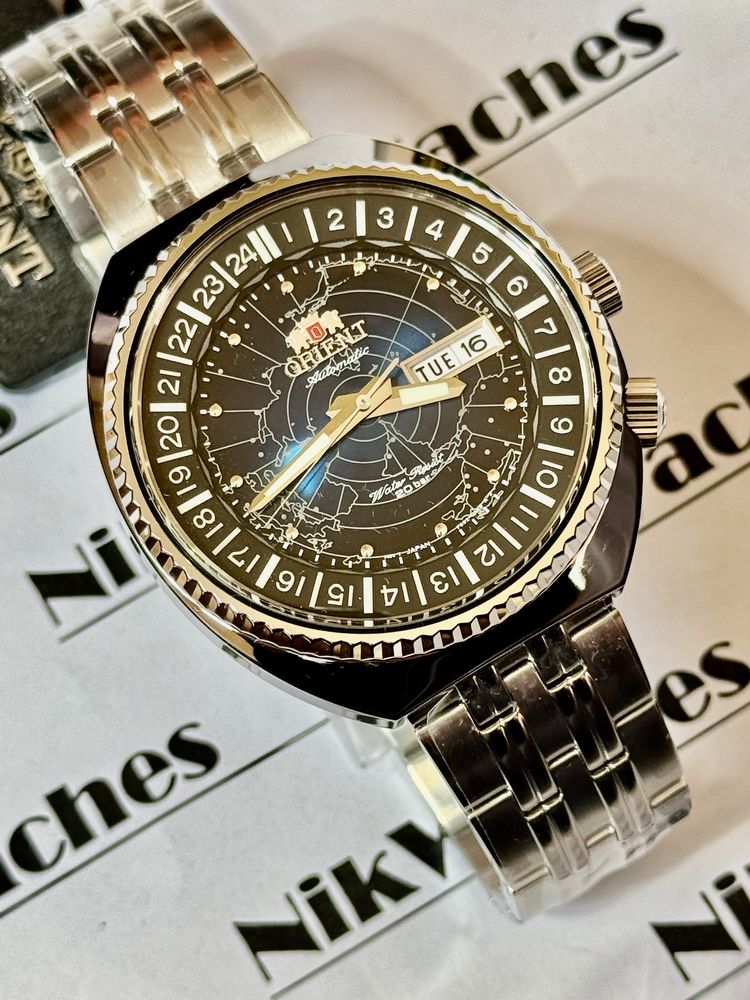 Orient World map Blue