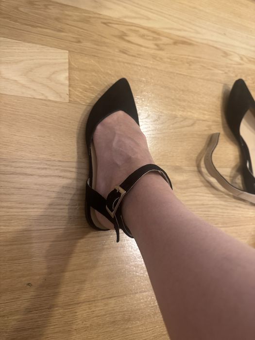 Vand balerini piele intoarsa Boston Shoes