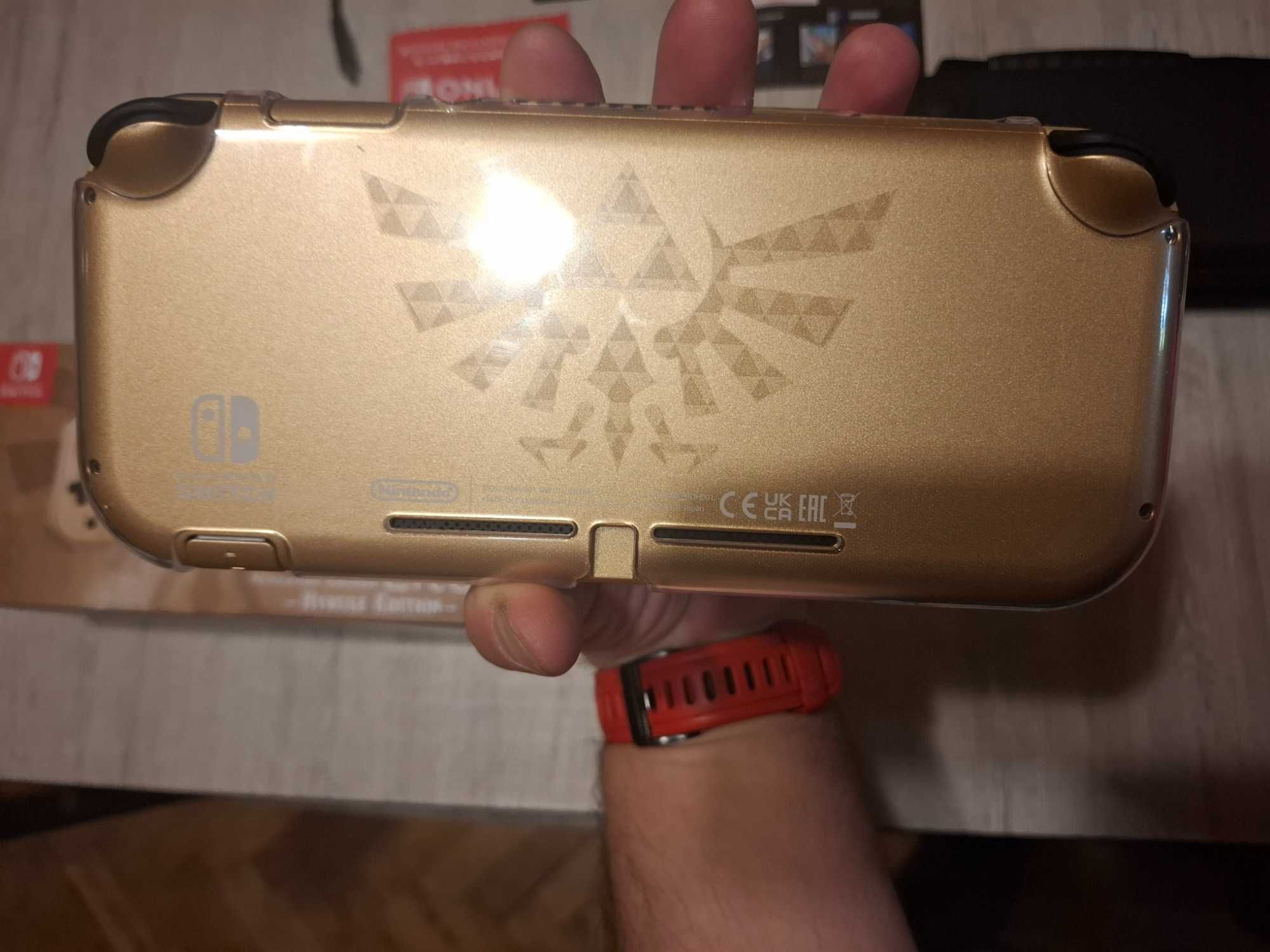 Nintendo Switch Lite Hyrule Edit.+1 год.Online абонамент, кейс, калъф.