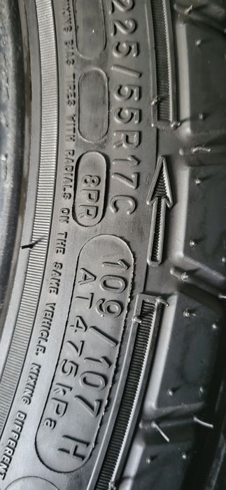 2 anvelope 225 55 17C michelin agilis crossclimate 2022 8,5mm