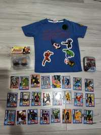 Set super Marvel Avengers cartonase personaje tricou băieți 4-5 ani