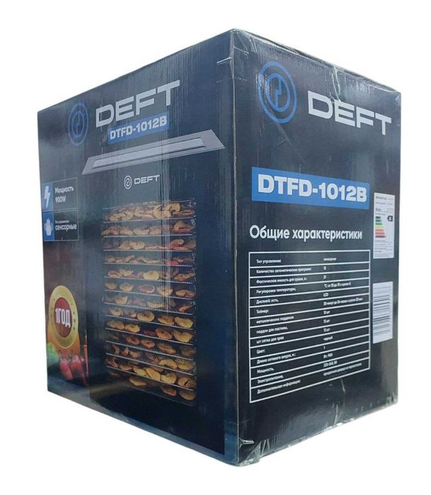 Сушилка для фруктов овощей 12 поддонов Deft DTFD-1012B meva quritgich