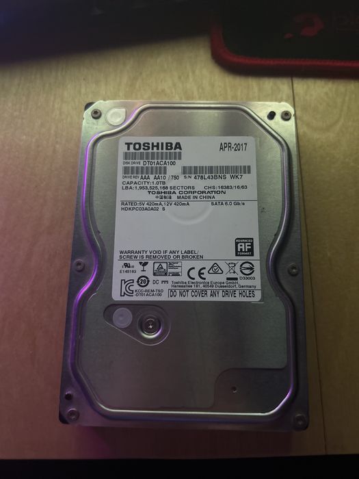 Жесткий диск TOSHIBA 1TB