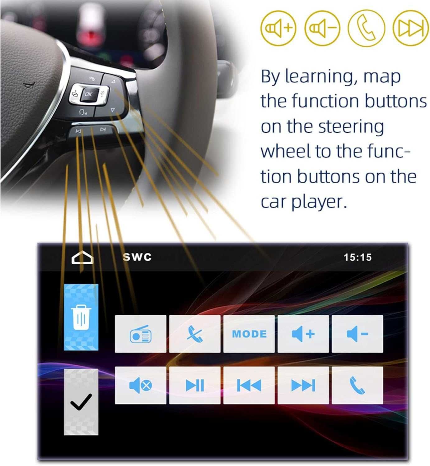 Player Auto Stereo 5inch,Bluetooth 5.1,RGB cameră marșarier,DIN SWM160