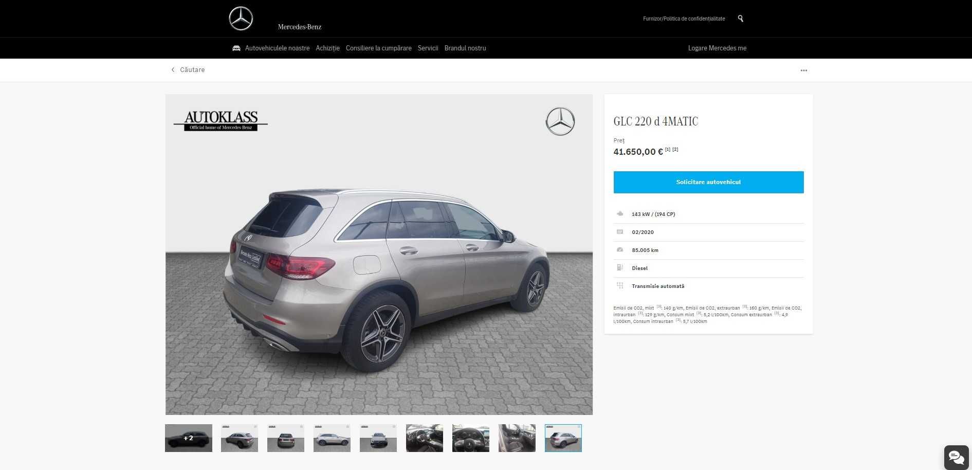 Mercedes GLC 220d 4MATIC an 2020