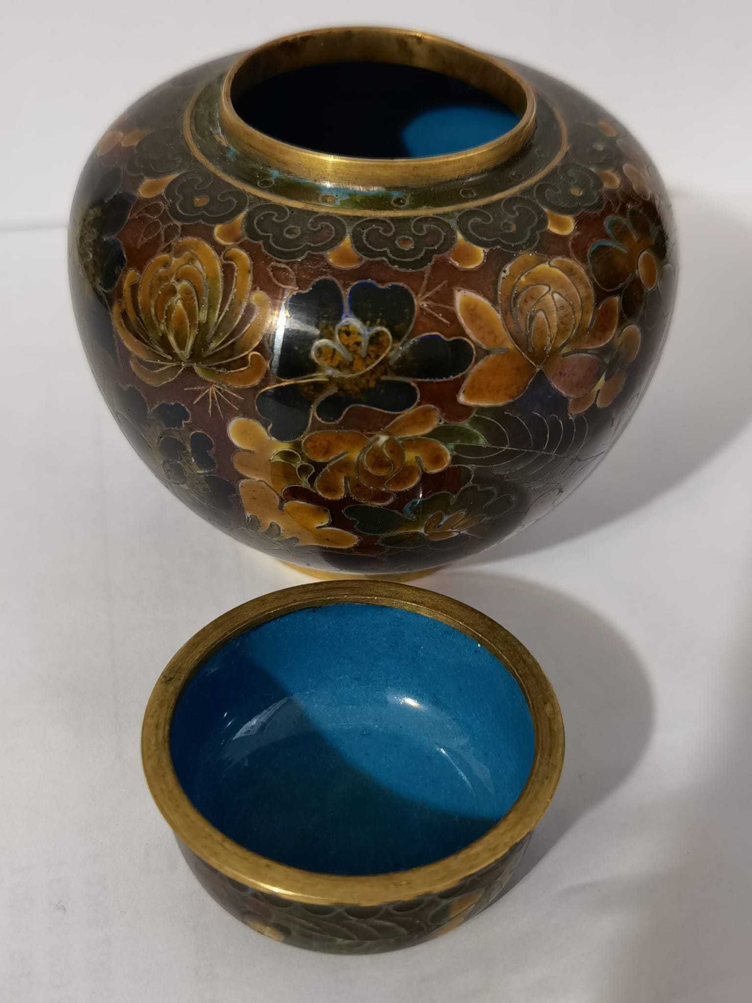 Cloisonné Vaza veche design  Millefleurs