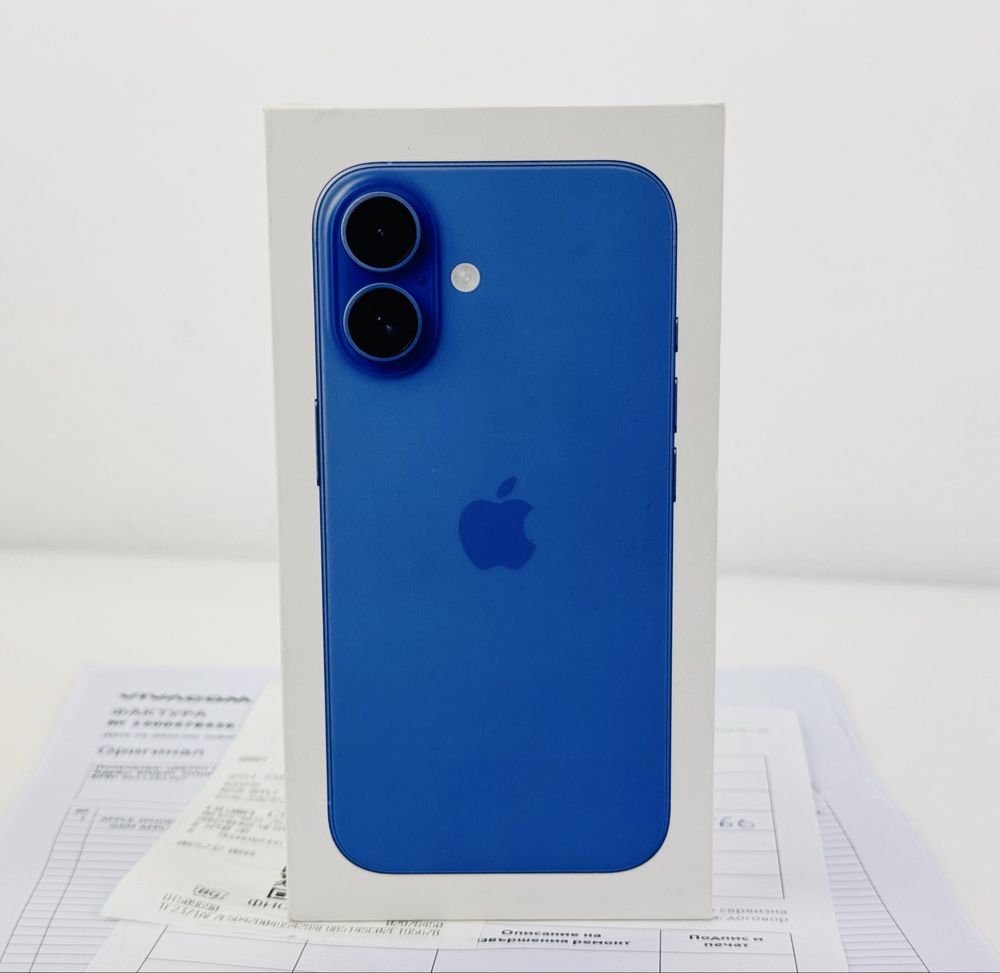 НОВ! Apple iPhone 16 128GB Ultramarine 2г. Гаранция!
