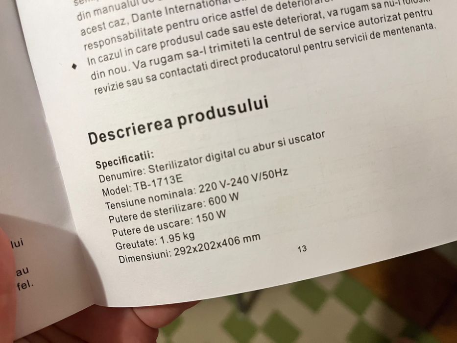 Mappy sterilizator de bineroane nou