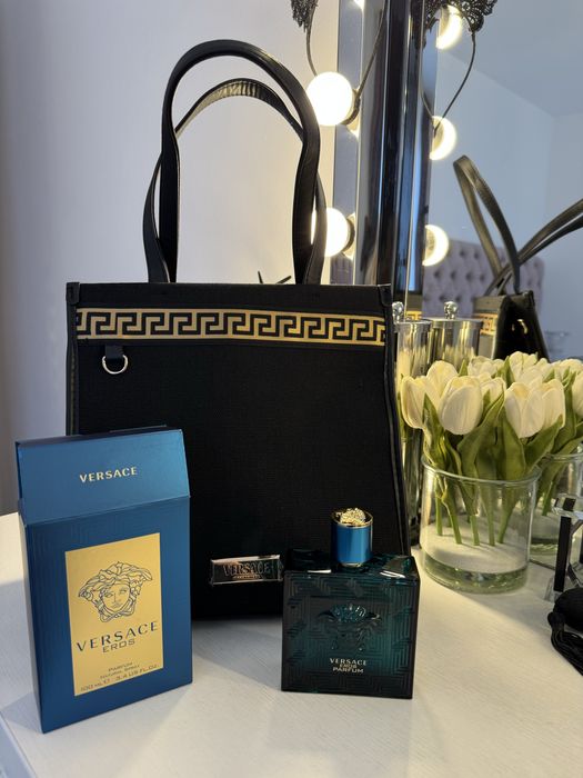 Set geanta si parfum Versace Eros 100 ml.