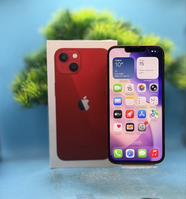 ГАРАНЦИОНЕН!!! Apple iPhone 13, 128GB, 4GB RAM, 5G, Red