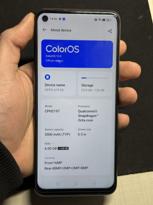 Oppo a74 5g 6/128gb