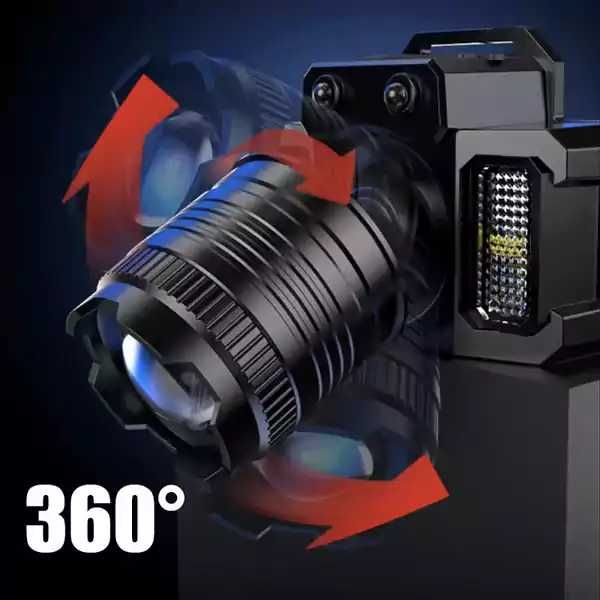 Водоустойчив челник с XHP50 диод, сензорно управление и COB светлина