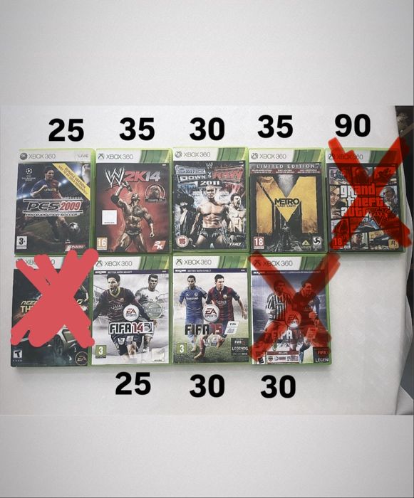 Joc Xbox 360 Gta, fifa, wwe metro