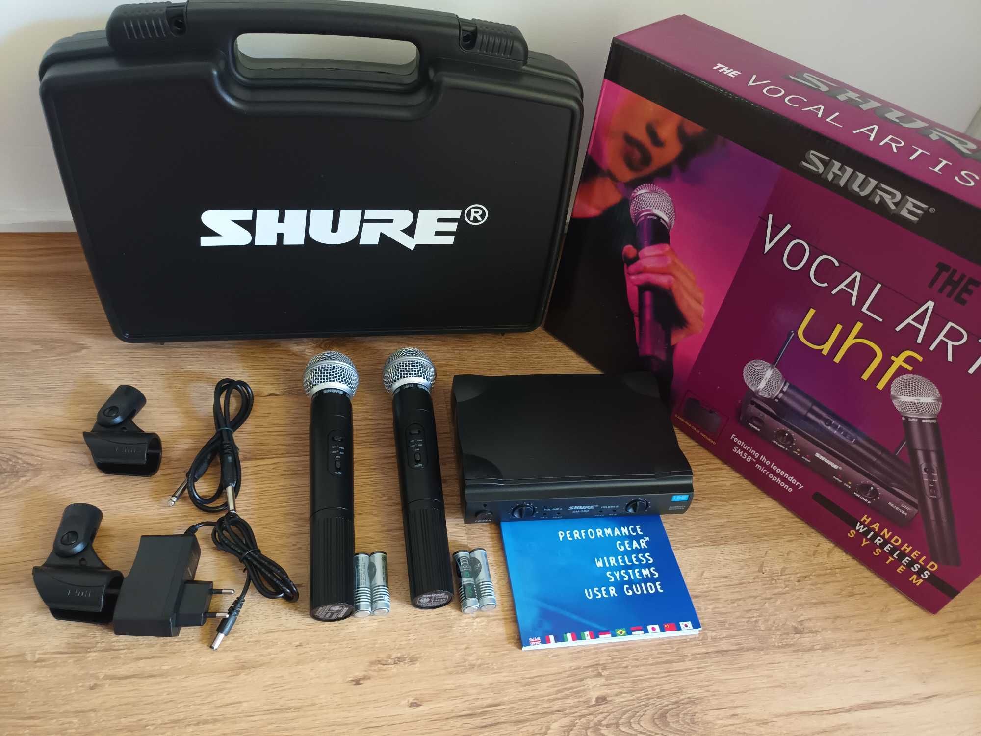 Microfoane profesionale Shure SM 58 set X2 Karaoke Sedinte Biserica