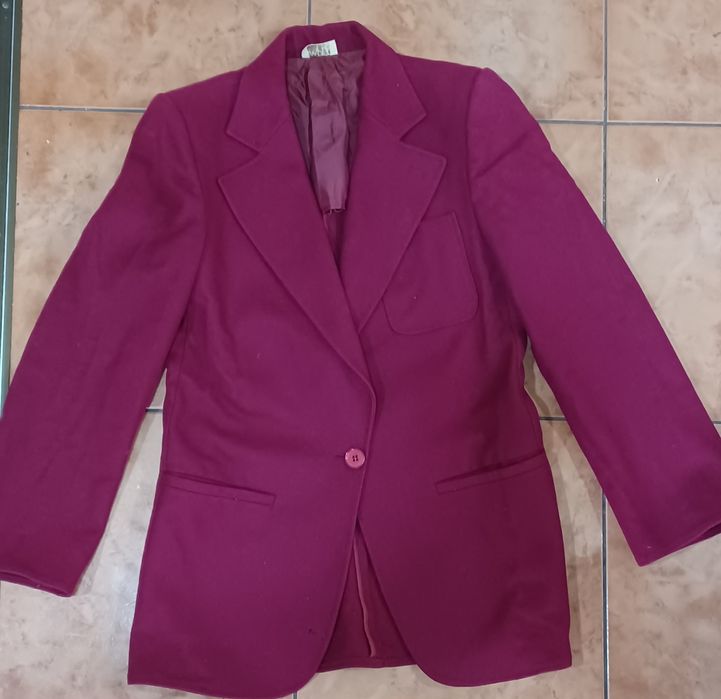 Sacou elegant dama 80% lână, culoare superba fucsia, mărimea 40