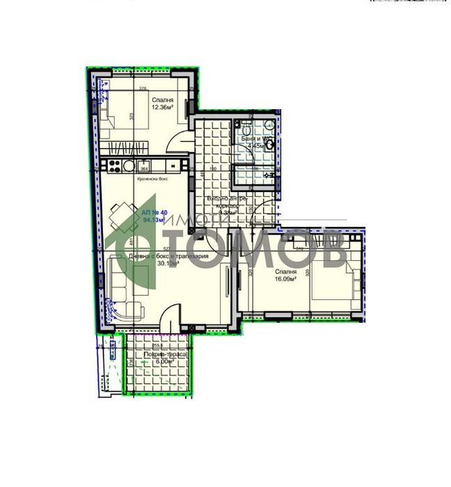 Тристаен апартамент с прекрасна гледка в кв. Железник-запад