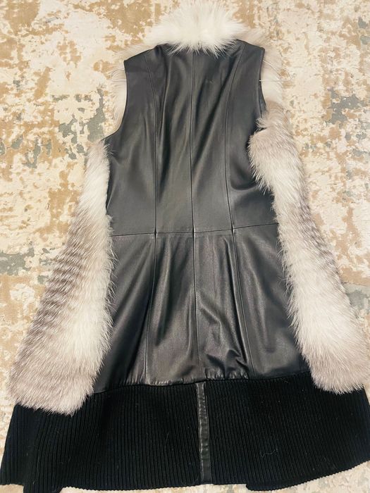 Vesta blana vulpe argintie S-M