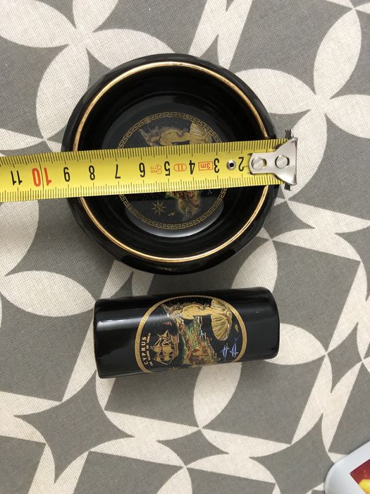 Set scrumiera suflat cu aur de 24k