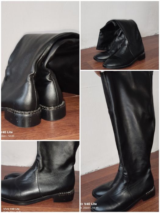 Продам сапоги. Кожа .