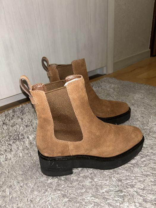 Зимни боти Ralph Lauren , естествен велур