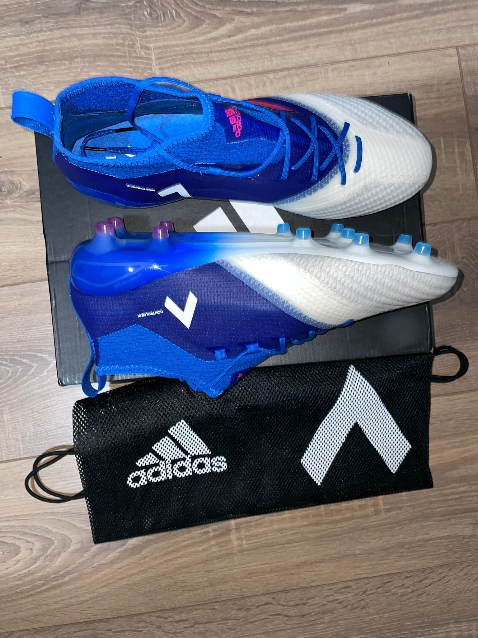 Adidas ace 17.1 primeknit Blue/shock pink /white