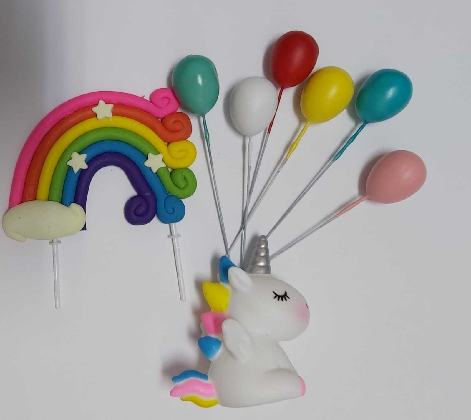 *UNICORNI_PONEI_Curcubeu_Figurine topper decoratiuni tort_I