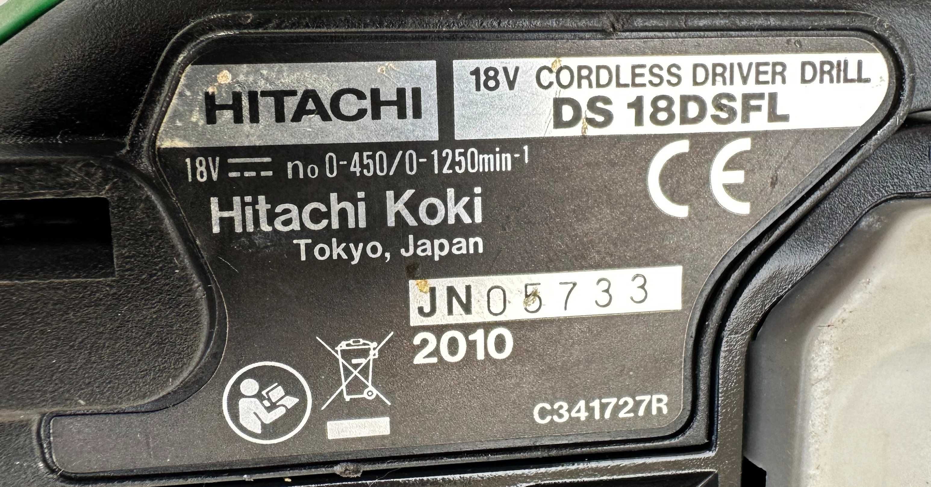 Hitachi DS 18DSFL - Акумулаторен винтоверт 18V
