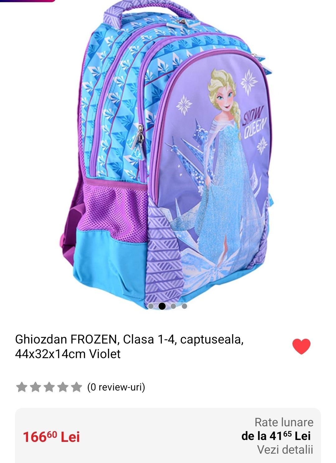 Ghiozdan FROZEN, Clasa 1-4, rucsac scoala