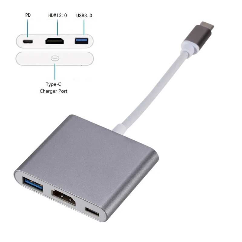 USB-C hub адаптер переходник док станция type-c to hdmi vga usb