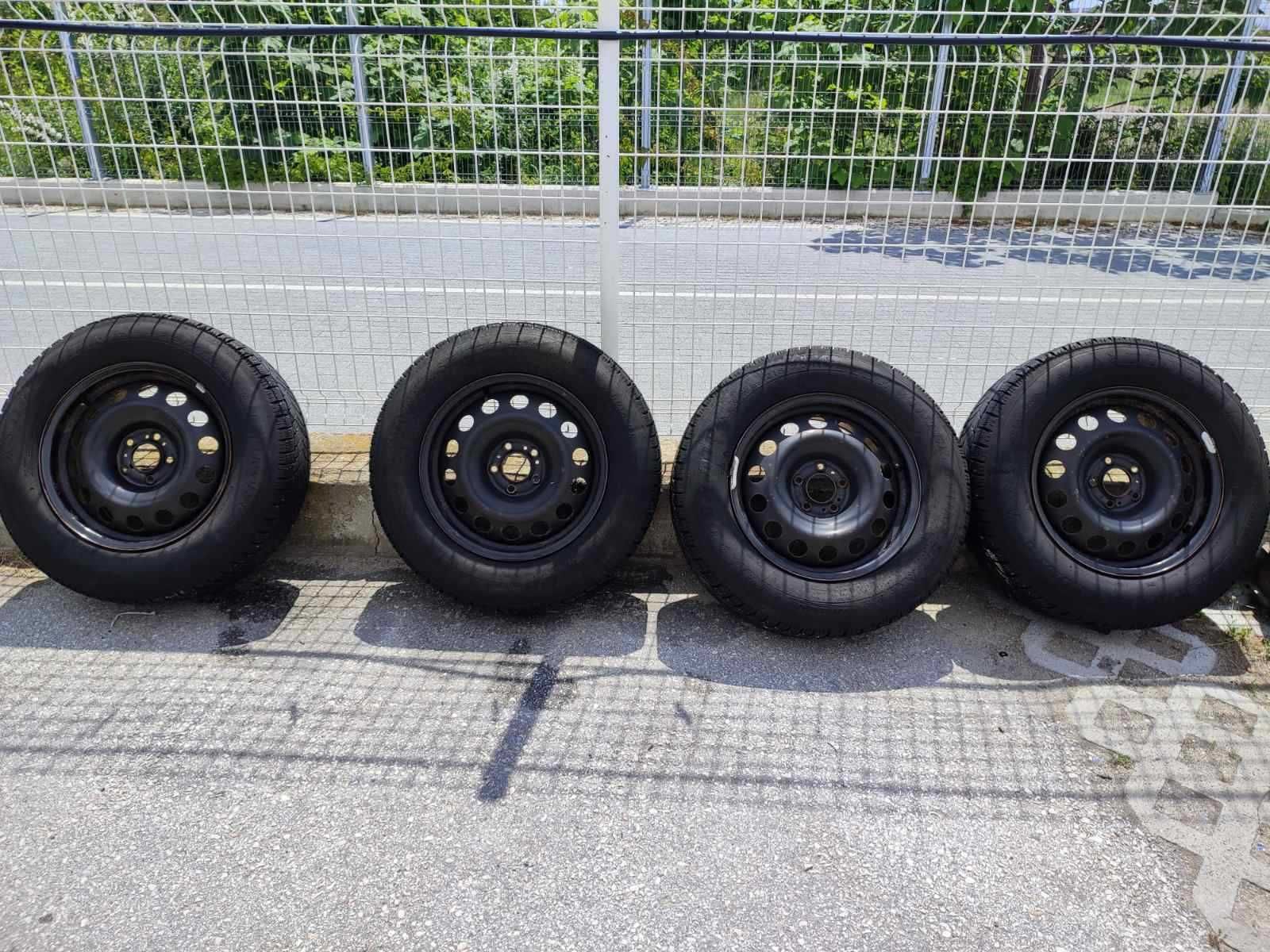 273 - 4бр. Стоманени джанти 16'' 5x108 с гуми 215/70R16 Opel