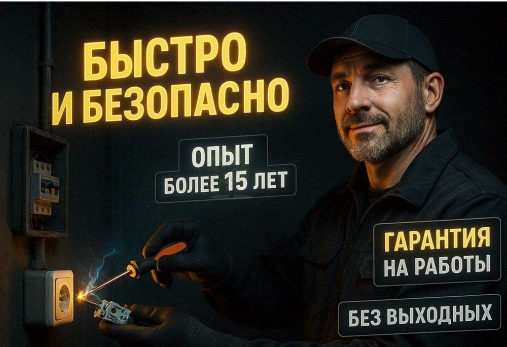 Электрик качественно, быстро, безопасно