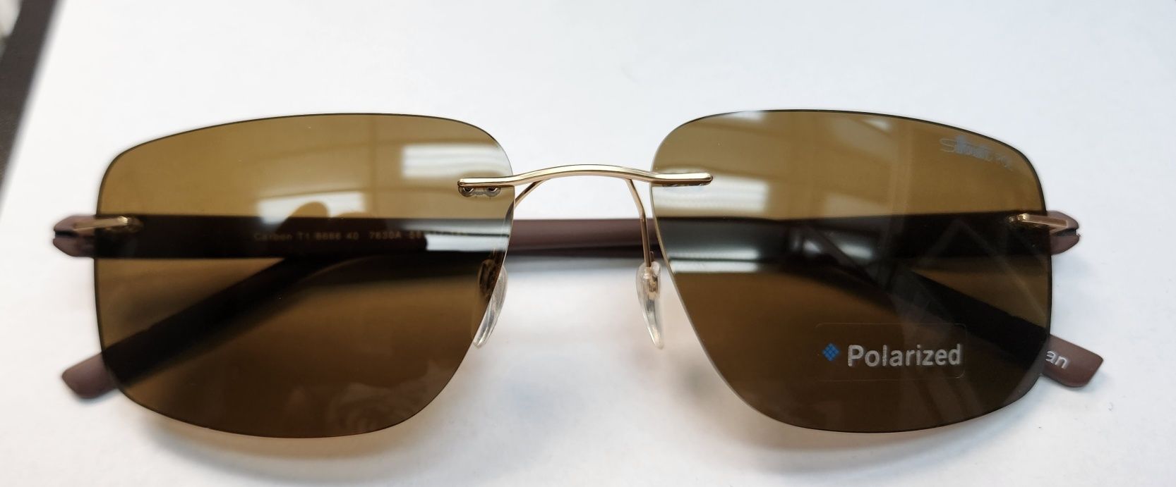 Слънчеви очила Silhouette титан-карбон позлатени кафеви