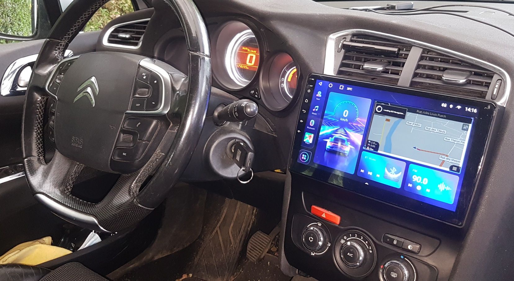 Navigatie Android Citroen C4 2013-2016 Waze YouTube GPS BT USB