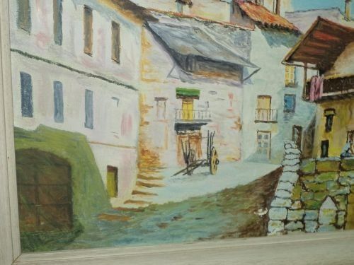 Tablou Ulei pe panza o lucrare deosebita in cutit,semnata si datata,5