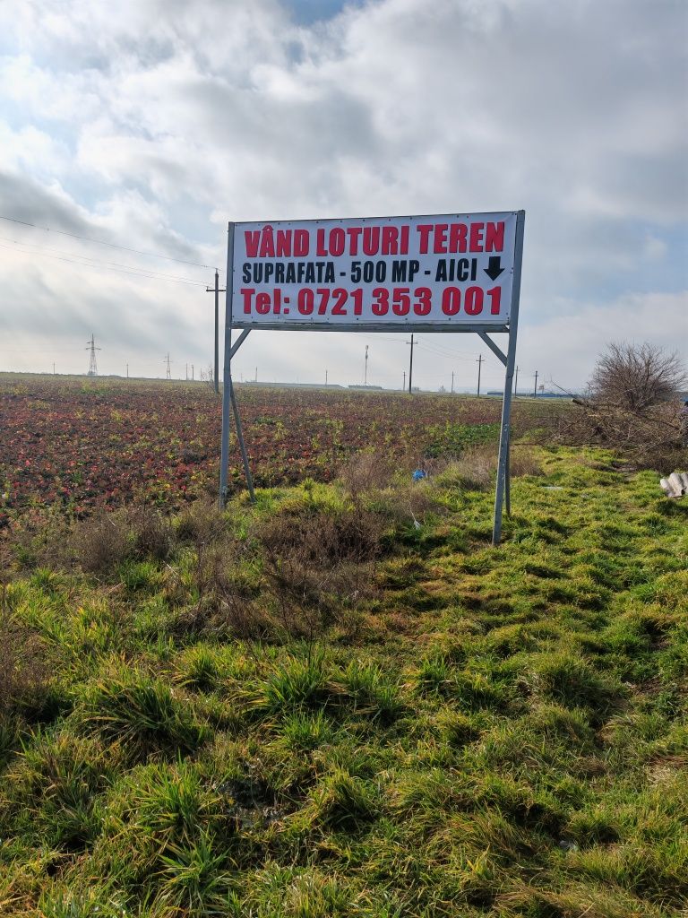Vând loturi teren în rate, 500 mp la Lumina