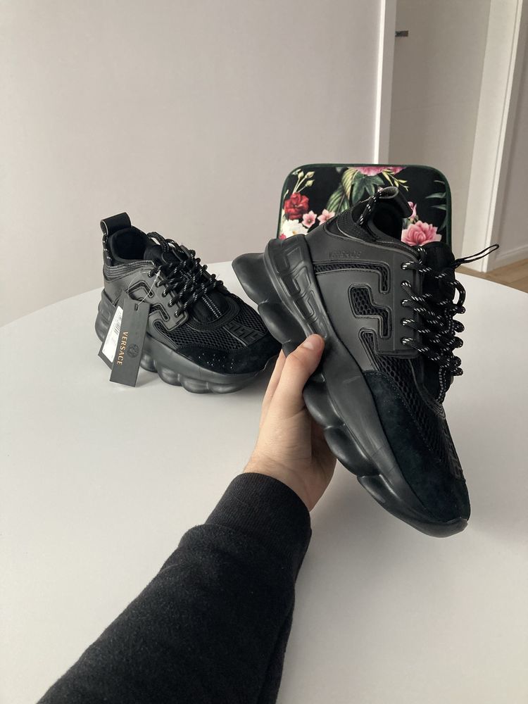 Adidasi / Sneakers Versace Chain Reaction Negru