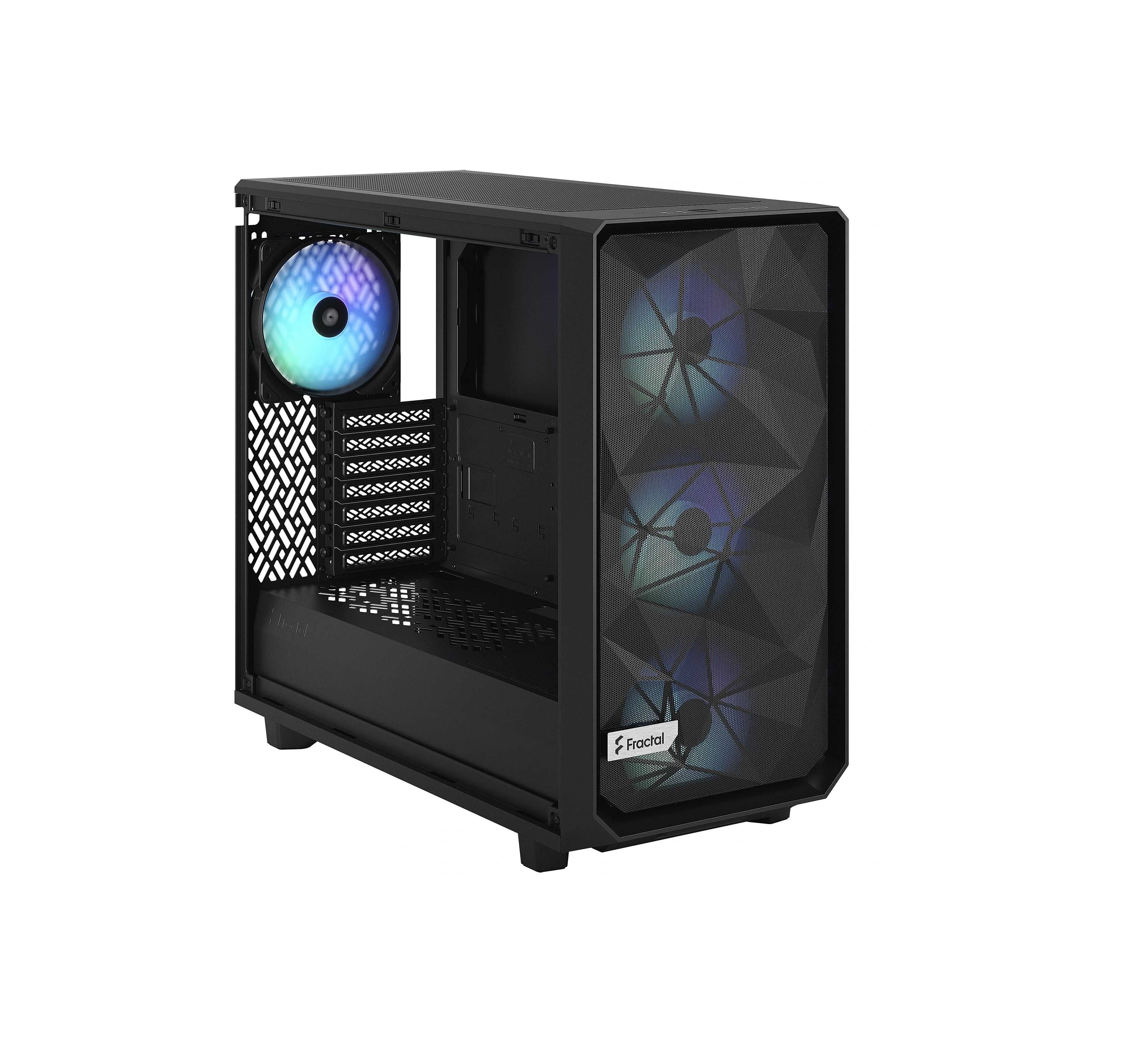 ^ Корпус Fractal Design Meshify 2 Compact RGB - Black TG Light Tint