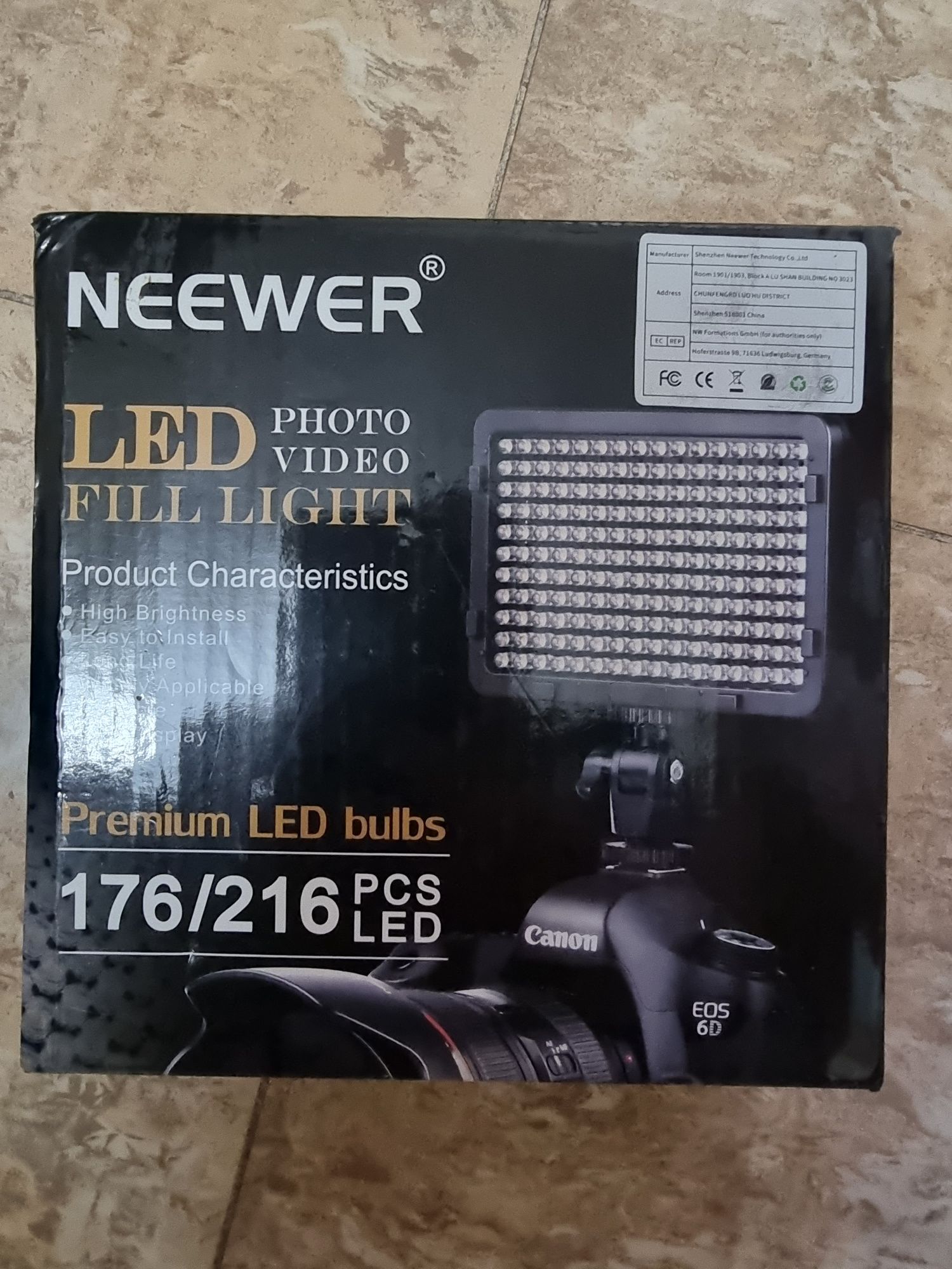 Neewer led fill light 176/216 (nou)