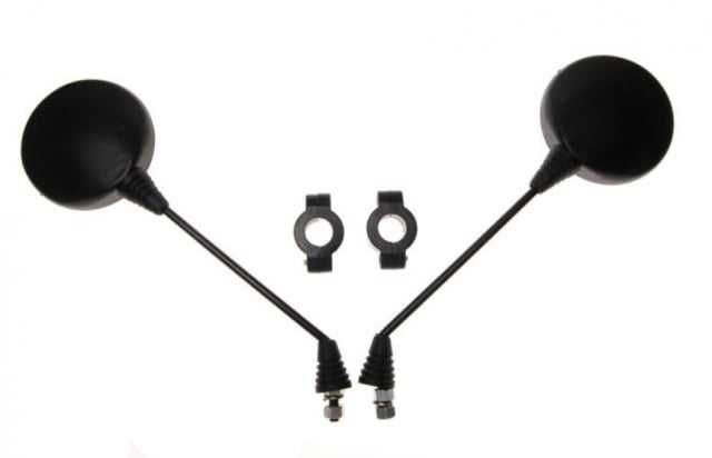 Oglinzi Scuter Rotunde Negre