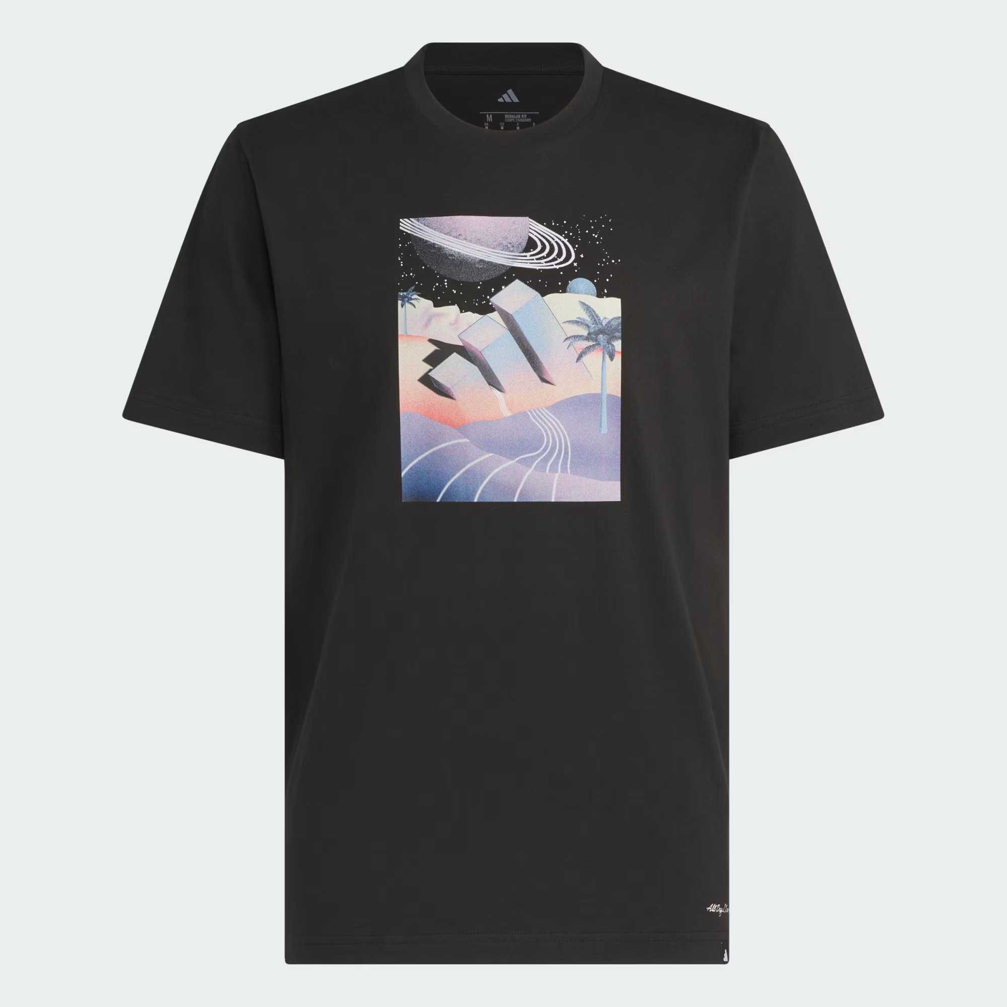 Новая оригинальная футболка Adidas с принтом. Размер: M