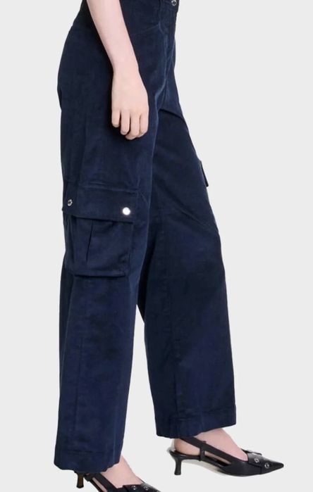 Maje blugi velour cargo tr navy 36