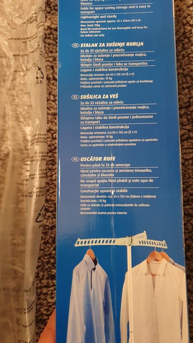 Uscator de rufe pliabil Aquapur, nou