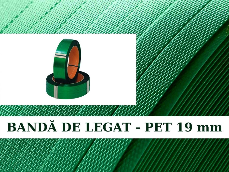 Banda paletizare PET 19 mm, banda de legat 19 mm