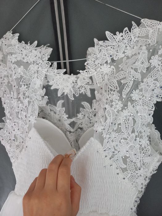 Rochie scurta alba mireasa/ocazii