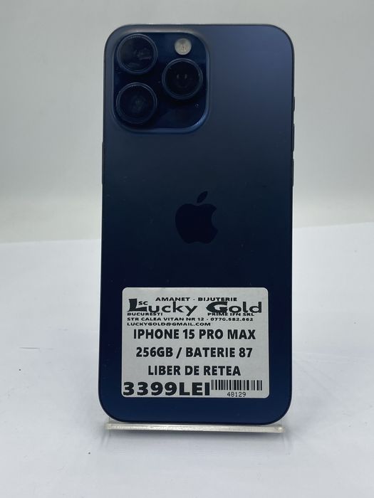 Iphone 15 Pro Max 256 Gb 87 % Baterie / Garantie / Factura #48129