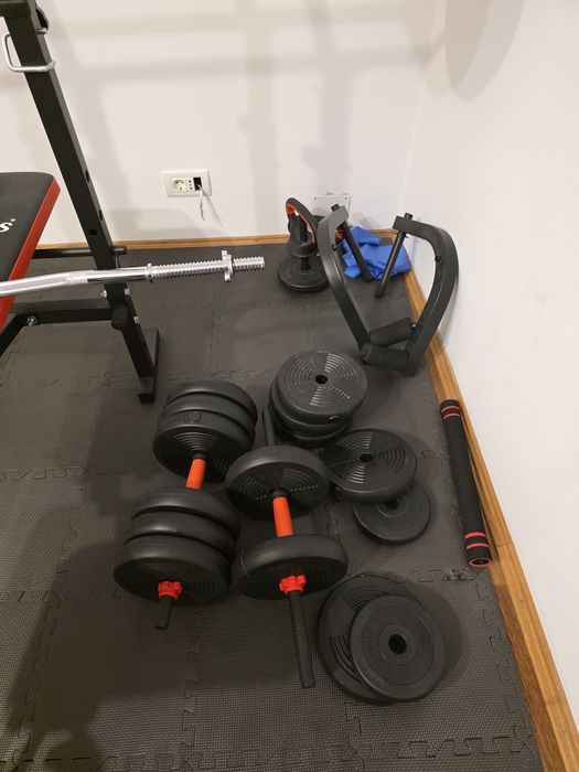 Banca reglabila multifunctionala si set greutati