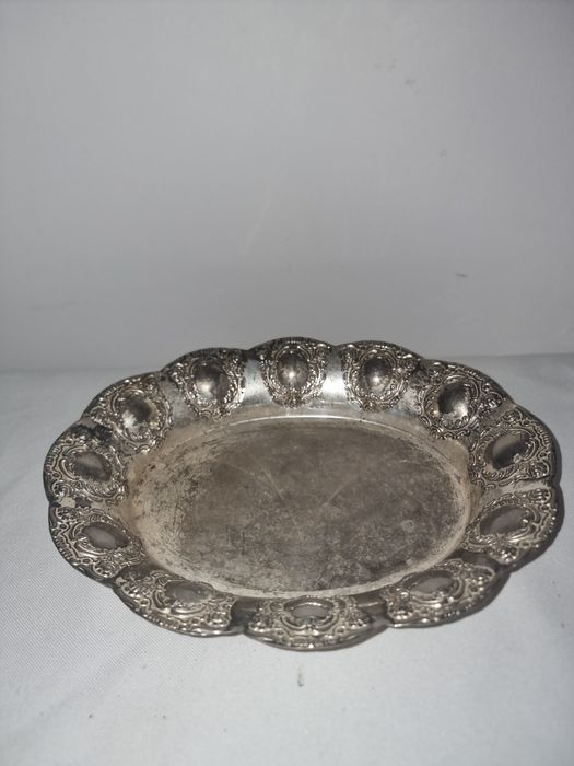 Platou decorativ vintage silverplated